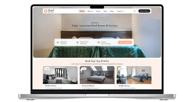 una mockup en laptop