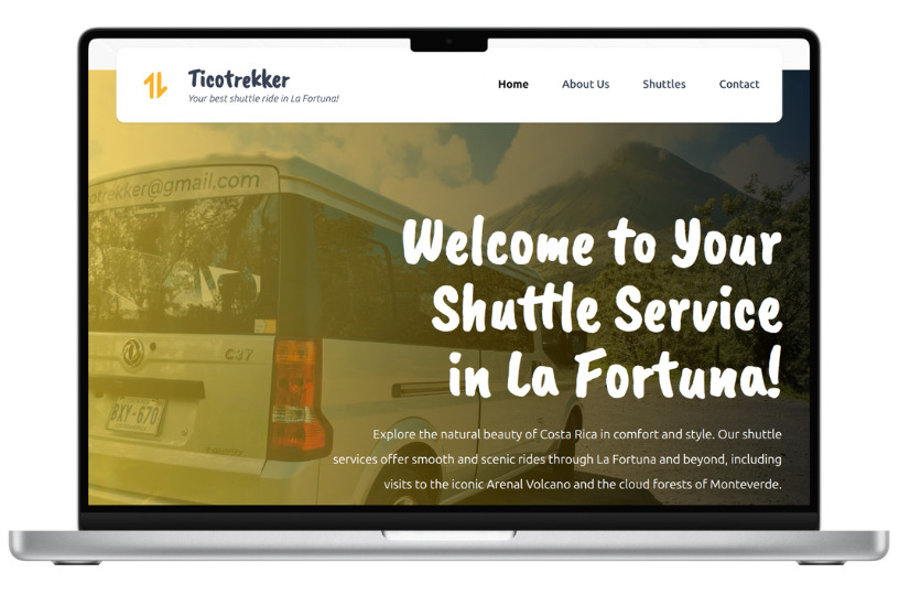 Una pantalla de computadora mostrando una vista previa del sitio web